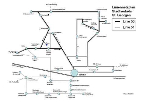 Liniennetzplan Stadtverkehr St. Georgen